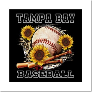 Awesome Baseball Name Tampa Bay Proud Team Flowers Posters and Art